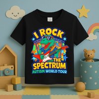 I ROCK THE SPECTRUM Rockin Autism Different Tune World Toddler T-Shirt
