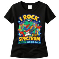 I ROCK THE SPECTRUM Rockin Autism Different Tune World Womens T-Shirt