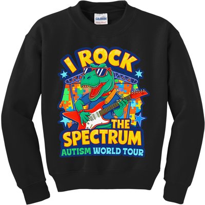 I ROCK THE SPECTRUM Rockin Autism Different Tune World Kids Sweatshirt