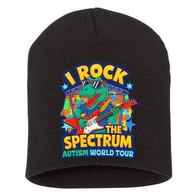 I ROCK THE SPECTRUM Rockin Autism Different Tune World Short Acrylic Beanie