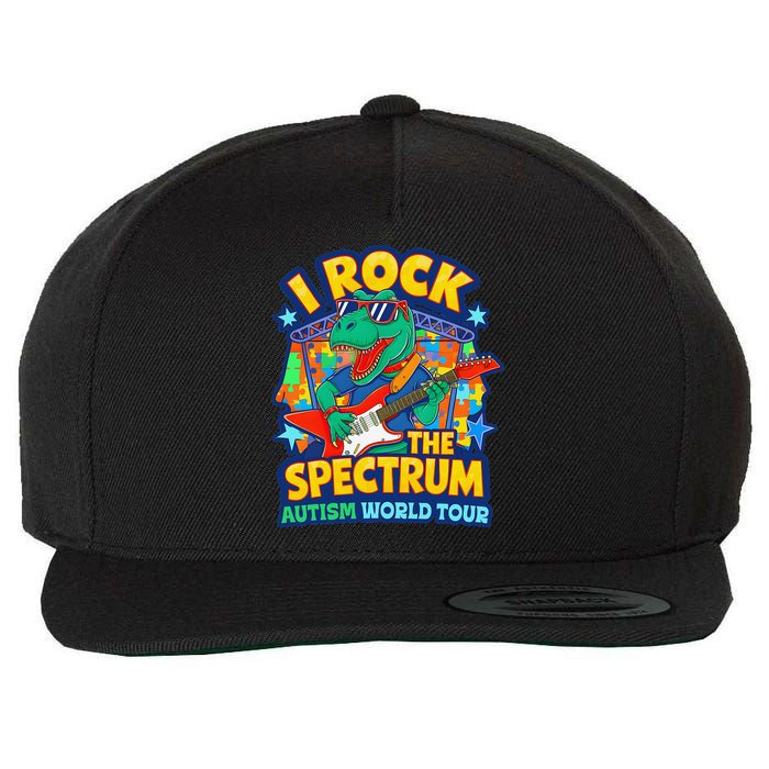 I ROCK THE SPECTRUM Rockin Autism Different Tune World Wool Snapback Cap