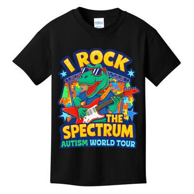 I ROCK THE SPECTRUM Rockin Autism Different Tune World Kids T-Shirt