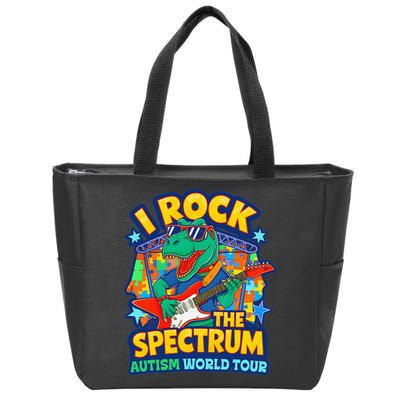 I ROCK THE SPECTRUM Rockin Autism Different Tune World Zip Tote Bag