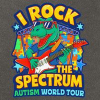 I ROCK THE SPECTRUM Rockin Autism Different Tune World Cotton Canvas Backpack