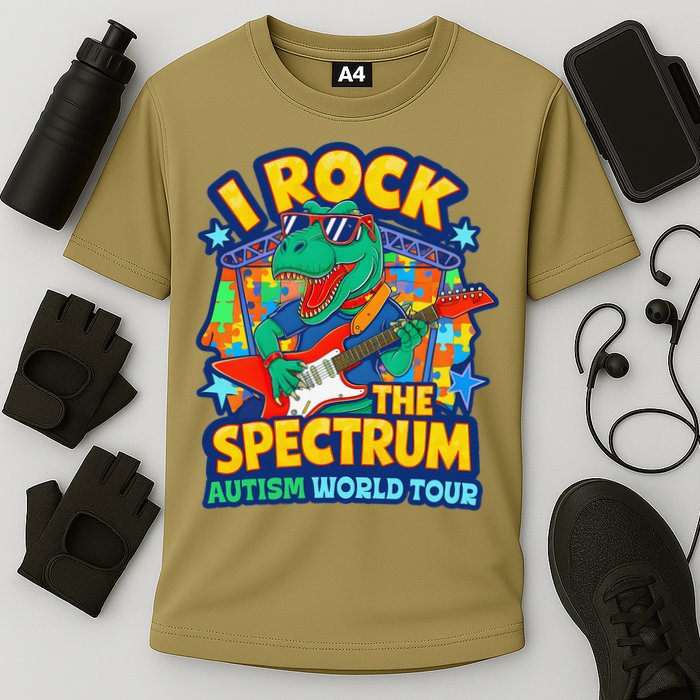 I ROCK THE SPECTRUM Rockin Autism Different Tune World Performance Shirt