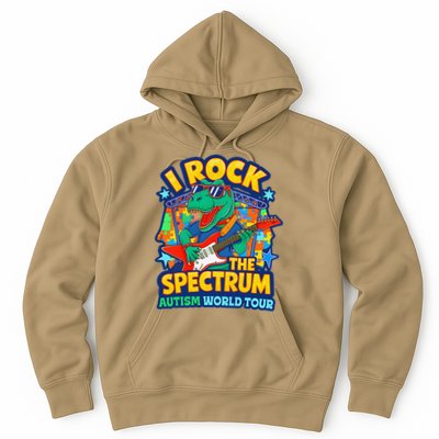 I ROCK THE SPECTRUM Rockin Autism Different Tune World Hoodie