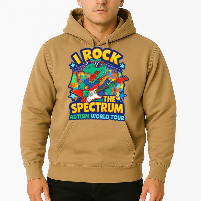 I ROCK THE SPECTRUM Rockin Autism Different Tune World Hoodie