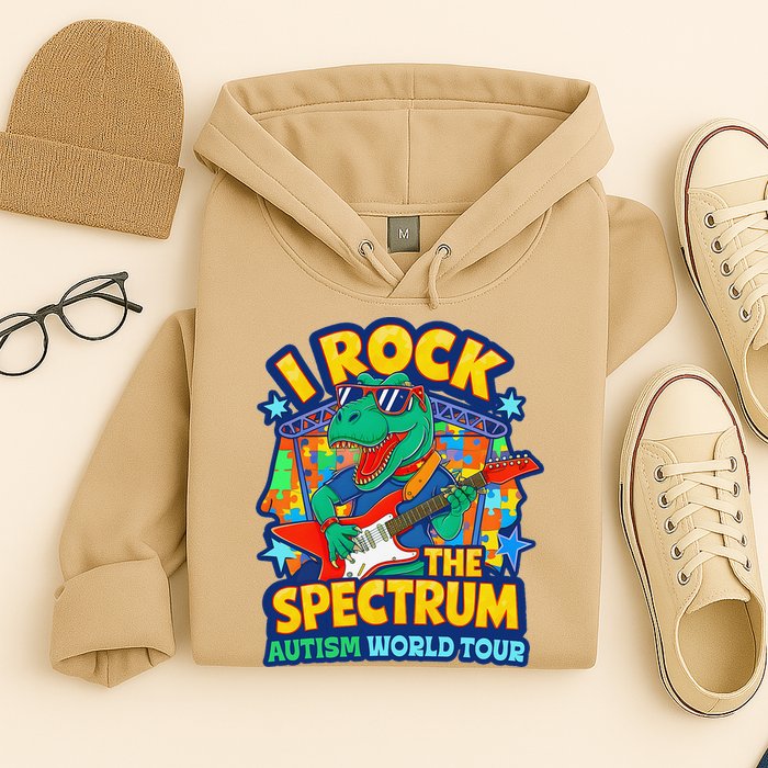 I ROCK THE SPECTRUM Rockin Autism Different Tune World Hoodie