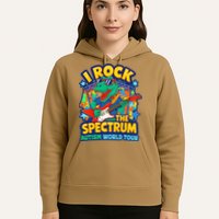 I ROCK THE SPECTRUM Rockin Autism Different Tune World Hoodie