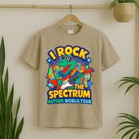 I ROCK THE SPECTRUM Rockin Autism Different Tune World T-Shirt
