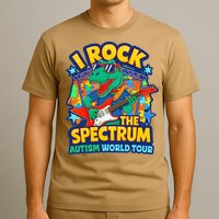 I ROCK THE SPECTRUM Rockin Autism Different Tune World T-Shirt