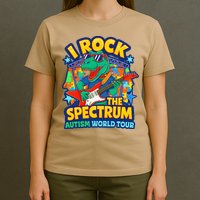 I ROCK THE SPECTRUM Rockin Autism Different Tune World T-Shirt