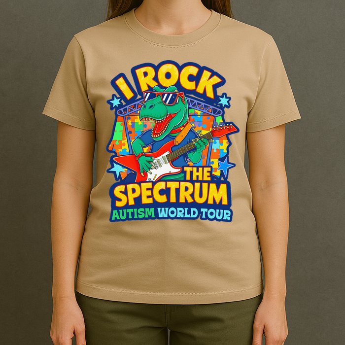 I ROCK THE SPECTRUM Rockin Autism Different Tune World T-Shirt