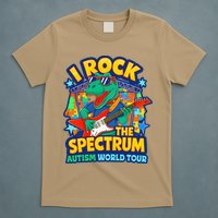 I ROCK THE SPECTRUM Rockin Autism Different Tune World T-Shirt