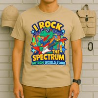 I ROCK THE SPECTRUM Rockin Autism Different Tune World T-Shirt