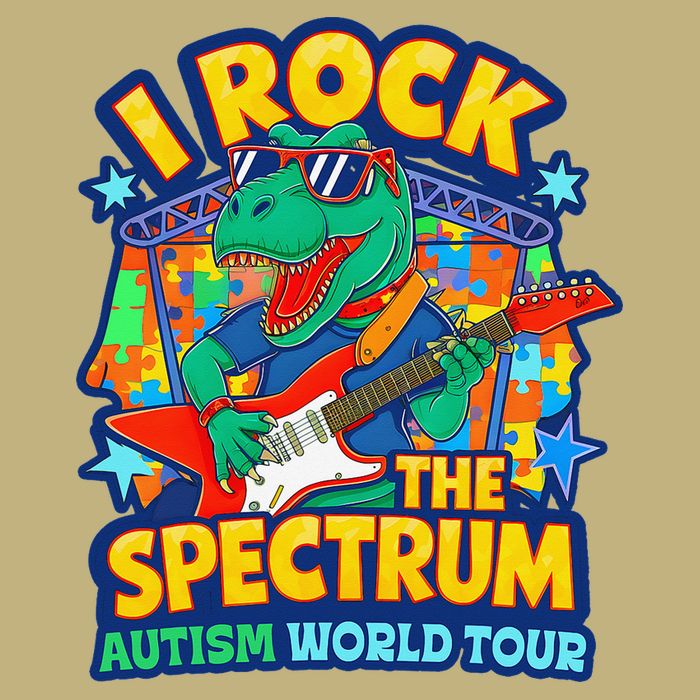 I ROCK THE SPECTRUM Rockin Autism Different Tune World Button