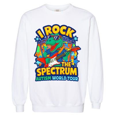 I ROCK THE SPECTRUM Rockin Autism Different Tune World Garment-Dyed Sweatshirt