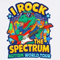 I ROCK THE SPECTRUM Rockin Autism Different Tune World Garment-Dyed Sweatshirt