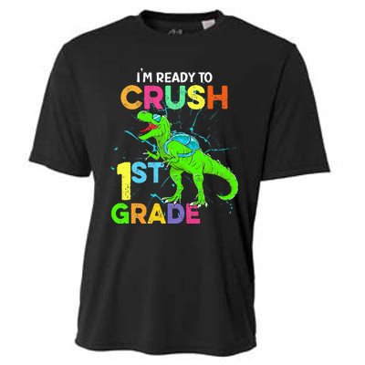 I'm Ready To Crush 1st Grade Dinosaur Back To School Cooling Performance Crew T-Shirt