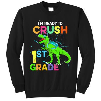 I'm Ready To Crush 1st Grade Dinosaur Back To School Sweatshirt