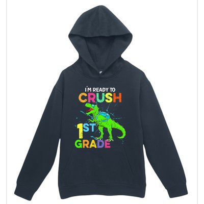 I'm Ready To Crush 1st Grade Dinosaur Back To School Urban Pullover Hoodie