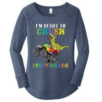 Im Ready To Crush First Grade Monster Truck Dinosaur Women's Perfect Tri Tunic Long Sleeve Shirt