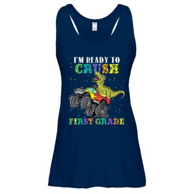 Im Ready To Crush First Grade Monster Truck Dinosaur Ladies Essential Flowy Tank