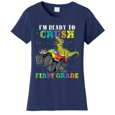 Im Ready To Crush First Grade Monster Truck Dinosaur Women's T-Shirt