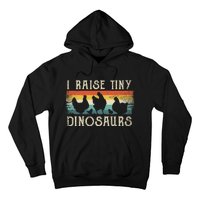 I Raise Tiny Dinosaurs Retro 70s Chicken Silhouette Hoodie