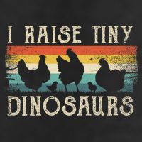 I Raise Tiny Dinosaurs Retro 70s Chicken Silhouette Adult Drive Performance Visor