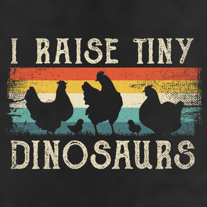 I Raise Tiny Dinosaurs Retro 70s Chicken Silhouette Adult Drive Performance Visor