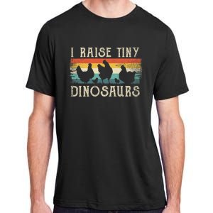 I Raise Tiny Dinosaurs Retro 70s Chicken Silhouette Adult ChromaSoft Performance T-Shirt