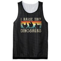 I Raise Tiny Dinosaurs Retro 70s Chicken Silhouette Mesh Reversible Basketball Jersey Tank