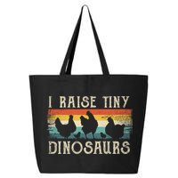 I Raise Tiny Dinosaurs Retro 70s Chicken Silhouette 25L Jumbo Tote