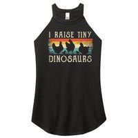 I Raise Tiny Dinosaurs Retro 70s Chicken Silhouette Women's Perfect Tri Rocker Tank