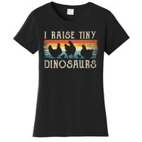 I Raise Tiny Dinosaurs Retro 70s Chicken Silhouette Women's T-Shirt