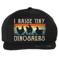 I Raise Tiny Dinosaurs Retro 70s Chicken Silhouette Wool Snapback Cap