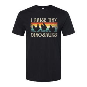 I Raise Tiny Dinosaurs Retro 70s Chicken Silhouette Softstyle CVC T-Shirt