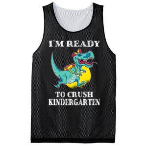 Im Ready To Crush Kindergarten Trex Dinosaur Back To School Mesh Reversible Basketball Jersey Tank