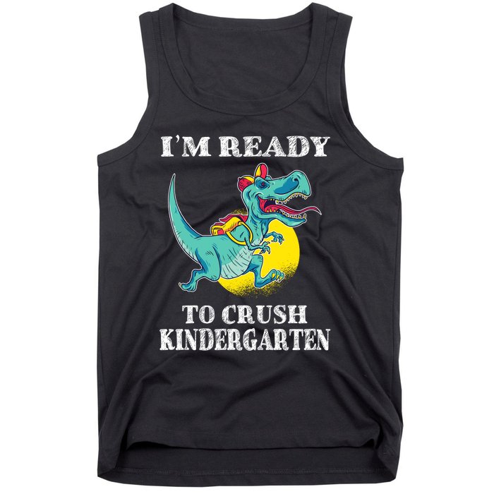 Im Ready To Crush Kindergarten Trex Dinosaur Back To School Tank Top