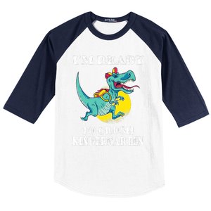 Im Ready To Crush Kindergarten Trex Dinosaur Back To School Baseball Sleeve Shirt