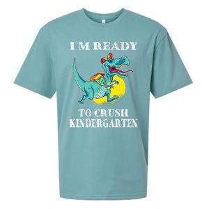 Im Ready To Crush Kindergarten Trex Dinosaur Back To School Sueded Cloud Jersey T-Shirt