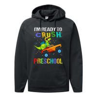 I'm Ready To Crush Preschool Dinosaur First Day of PreK Performance Fleece Hoodie