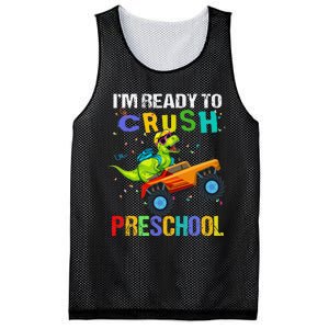 I'm Ready To Crush Preschool Dinosaur First Day of PreK Mesh Reversible Basketball Jersey Tank