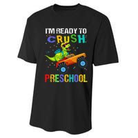 I'm Ready To Crush Preschool Dinosaur First Day of PreK Performance Sprint T-Shirt