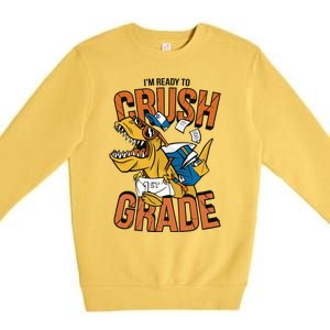 I'm Ready To Crush 1st Grade Dinosaur Premium Crewneck Sweatshirt