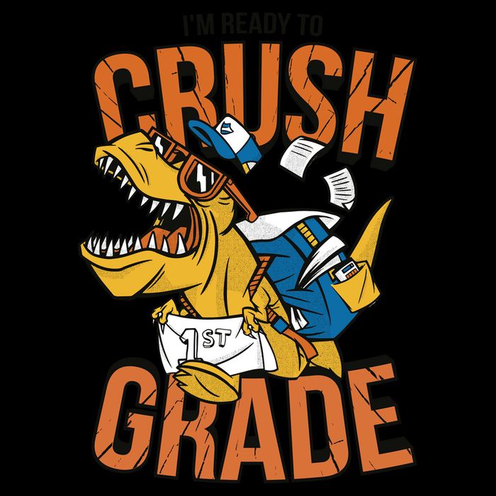 I'm Ready To Crush 1st Grade Dinosaur 16 in Basic Backpack