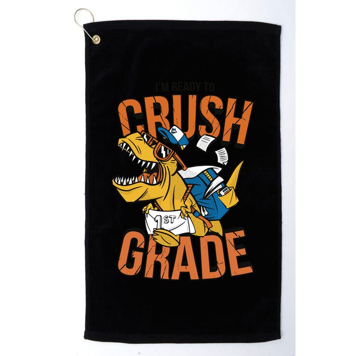 I'm Ready To Crush 1st Grade Dinosaur Golf Towel