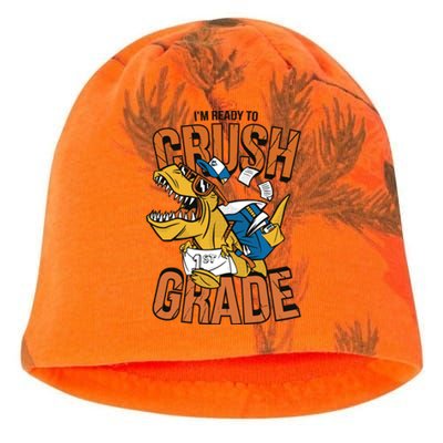 I'm Ready To Crush 1st Grade Dinosaur Kati - Camo Knit Beanie