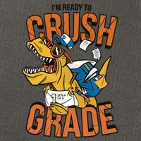 I'm Ready To Crush 1st Grade Dinosaur Cotton Canvas Backpack